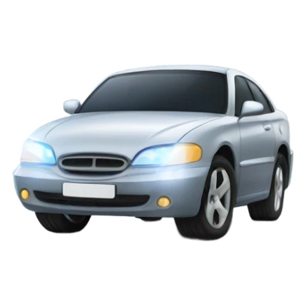 Car with light sticker