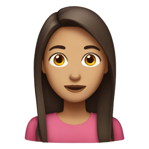 filipino woman with straight brown hair sticker