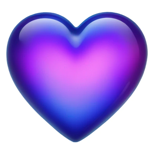 Neon glass cobalt heart  sticker