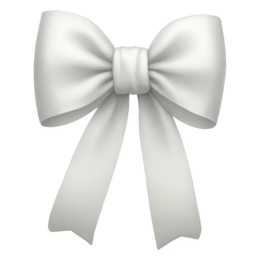 White bow sticker