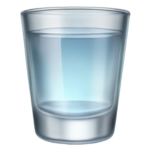 Realistic isolated shot glass with clear alchohol inside of it. sticker