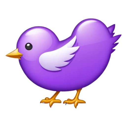 Twitter writer badge, purple badge with white pencil icon sticker