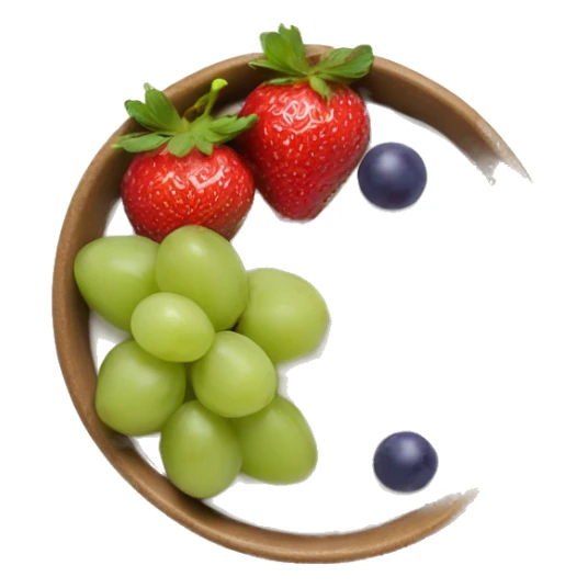 fruit yogurt bowl with strawberries and grapes sticker