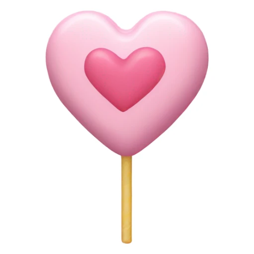 Pastel pink heart shaped candy sticker