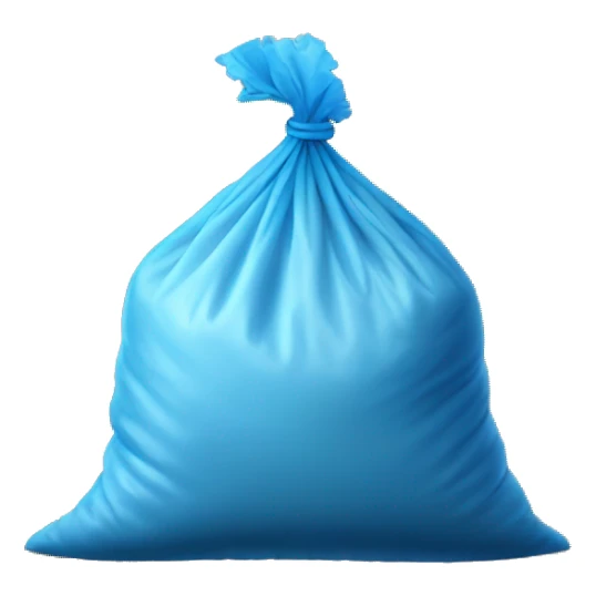 mesh bag of blue fertilizer  sticker