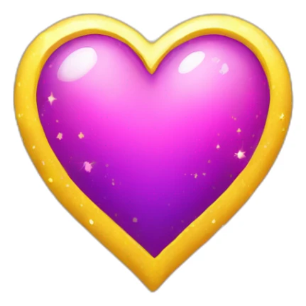 pink-and-purple-heart-with-yellow-sparkles sticker