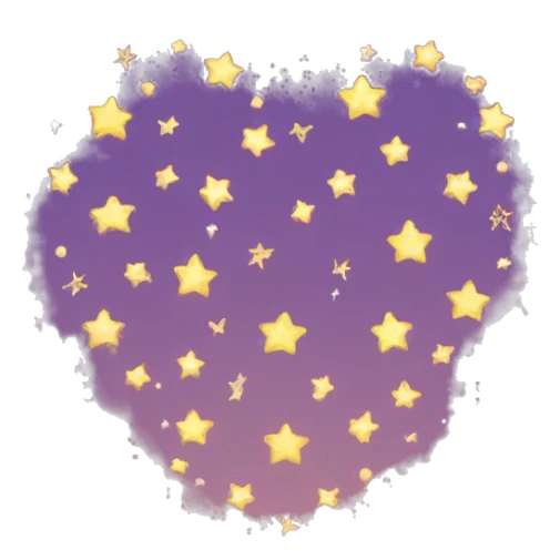 heart with little stars sticker