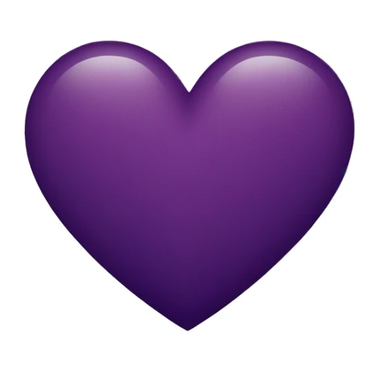 Heart with color of dark red/purple sticker