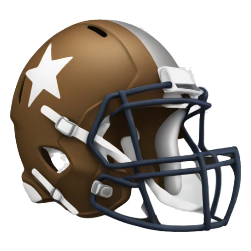 football helmet with star sticker