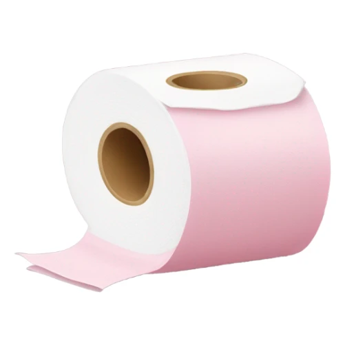 Light-pink roll of toilet paper  sticker