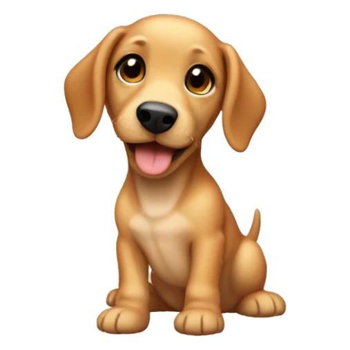 Cute blonde/light brown weiner puppy sticker