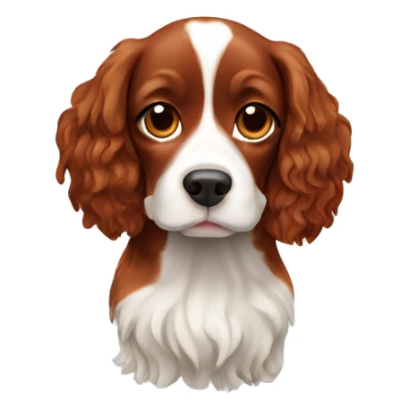Red and white french britanny spaniel dog sticker