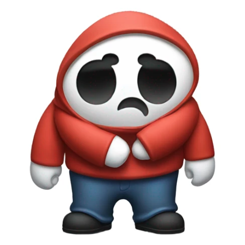 Like a shy guy shrug with a nice guy attitude trying to guilt trip sticker