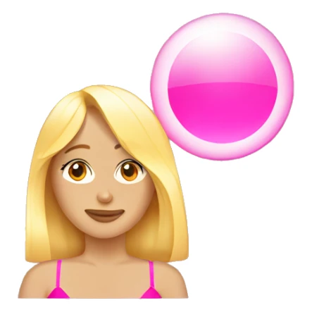 Blonde girl tanning with pink sun reflector sticker