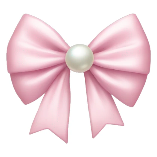 light pink bow with a pearl charm sticker