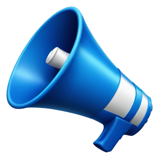 megaphone bleu sticker