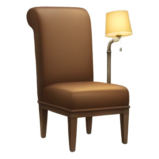 a chair with a lamp attached to the top sticker