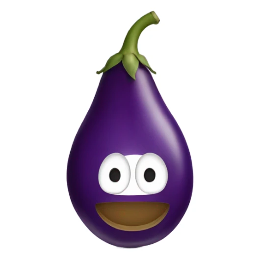 Normal emoji with an eggplant nose sticker