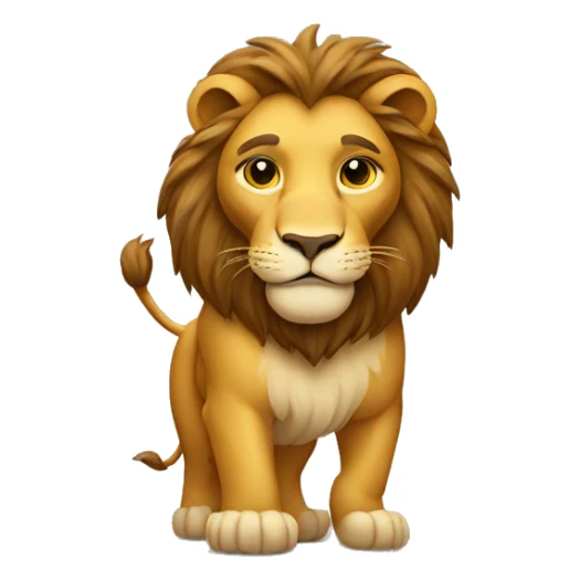 moving lion with a star of david sticker