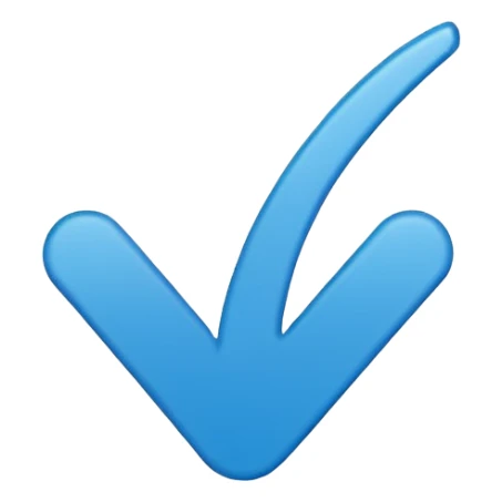 Make an emoji of a blue check verification logo in the top left corner make it a 48x48 sticker