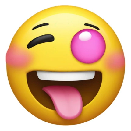 Shaking head sticking tongue out emoji  sticker