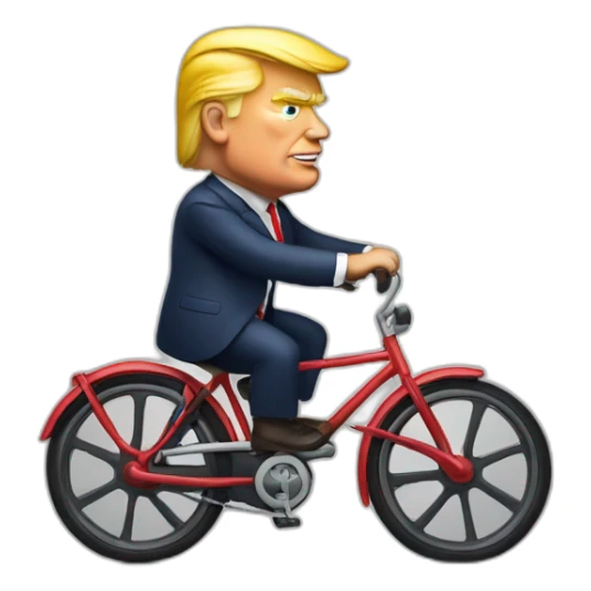 Donald Trump on bicycle sticker