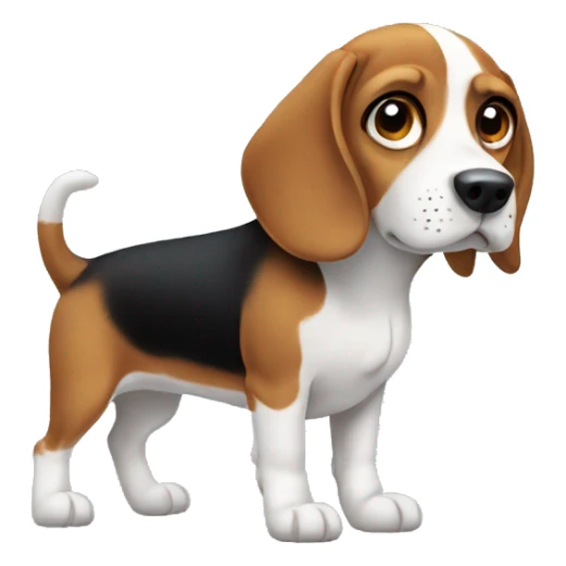 Beagle with big brown eyes  sticker