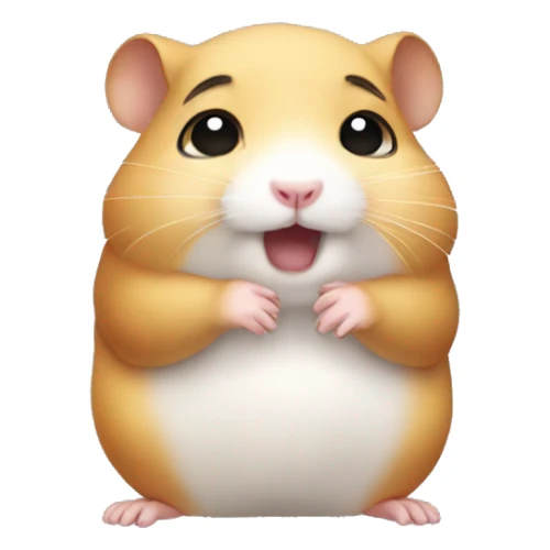 hamster that is crying of sadness  sticker