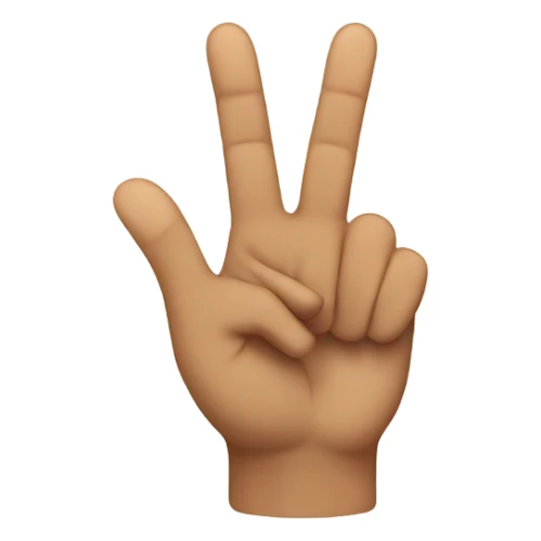 Peace sign with thumb sticking out sticker