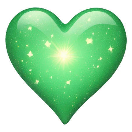 fairy dust sage green heart sticker