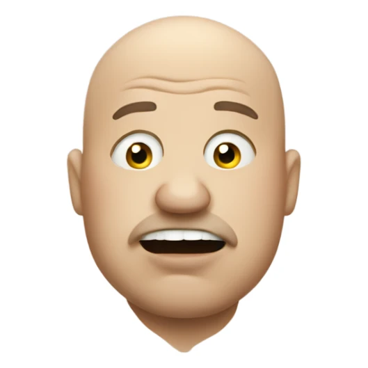 fat bald man with bad breath sticker