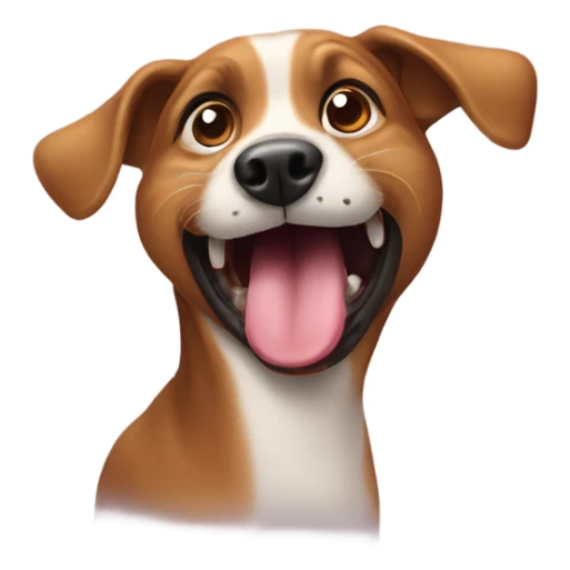 playful dog with tongue out sticker