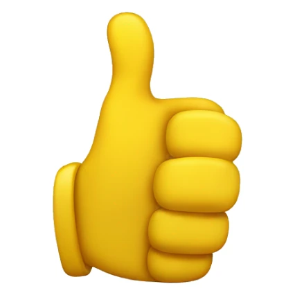Yellow emoji giving thumbs up sticker