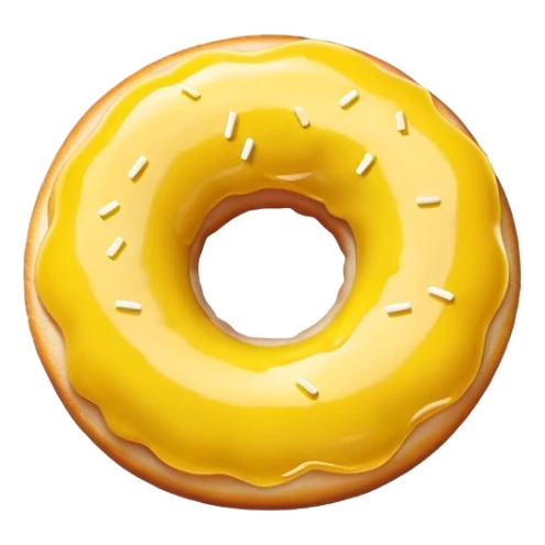 Mouth drooling over a lemon doughnut sticker