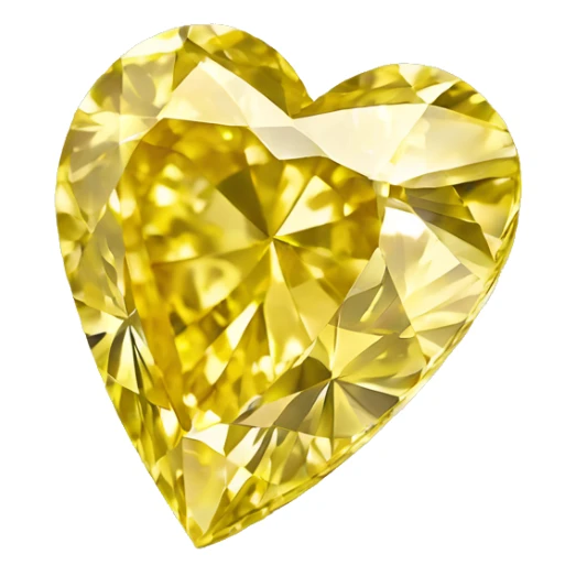 Heart shaped 56-carat yellow diamond sticker