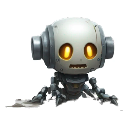 Vault bot as a ghoul crawling on the ground sticker