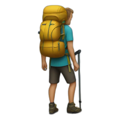 Hiker on top of kilimanjaro sticker