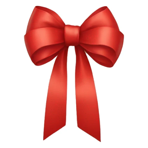 Red bow sticker