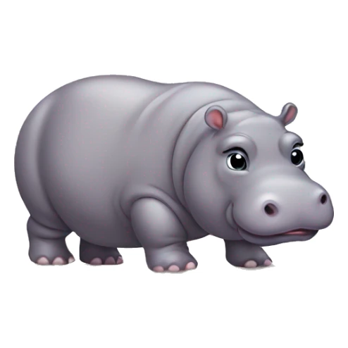 fat baby hippo sticker