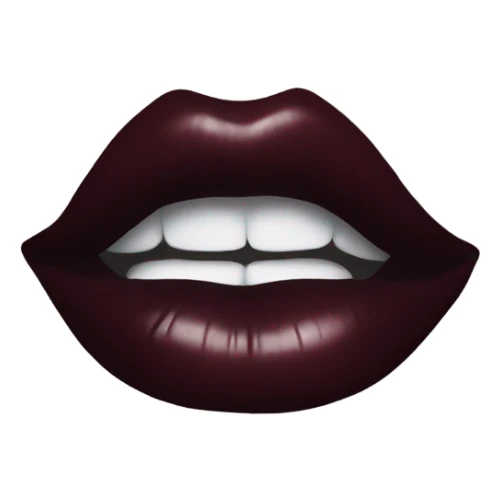 dark burgundy lipstick kiss print sticker