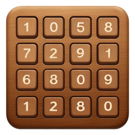 wooden keypad sticker