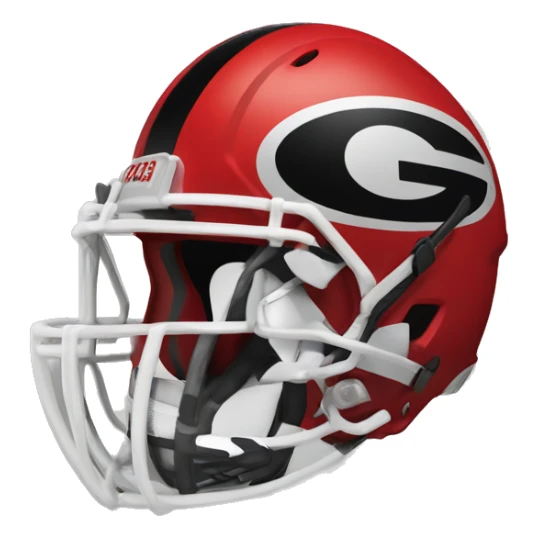 Man with football helmet Georgia bulldogs sticker