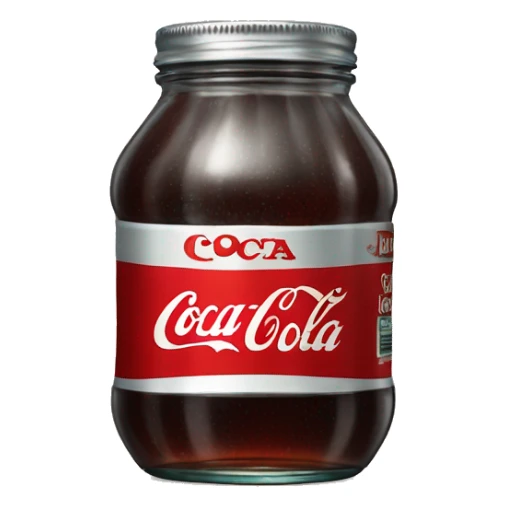 A jar of Coca-Cola sticker