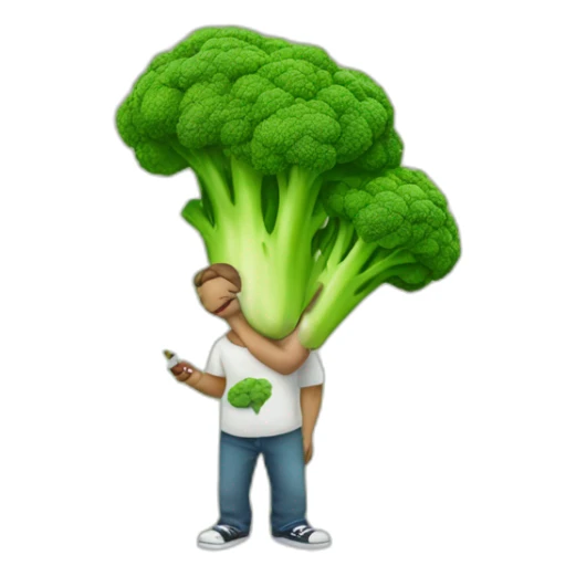 Person Smoking, love heart broccoli,  420 sticker