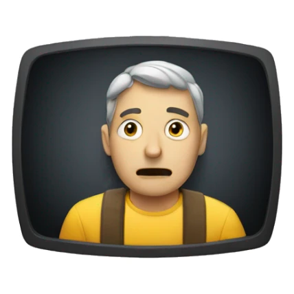 Person watching a film sticker