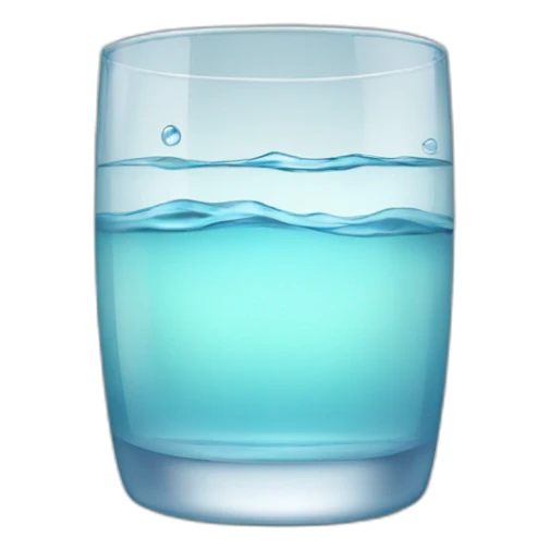 glass whit water sticker