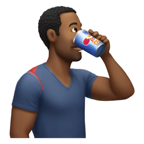 The man who drinks redbull sticker