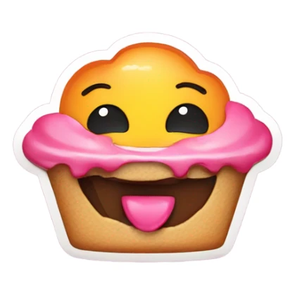 me eating a sweet treat sticker