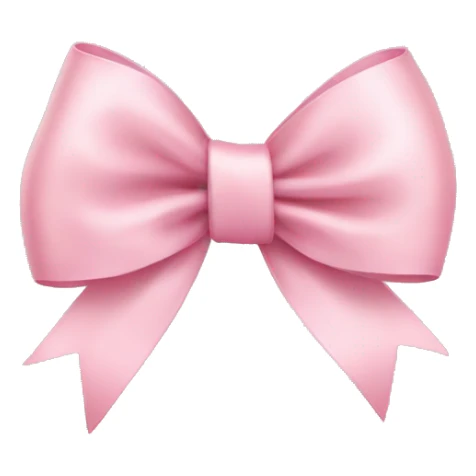 light pink ribbon bow sticker