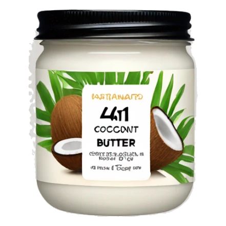1 Coconut body butter in jar sticker